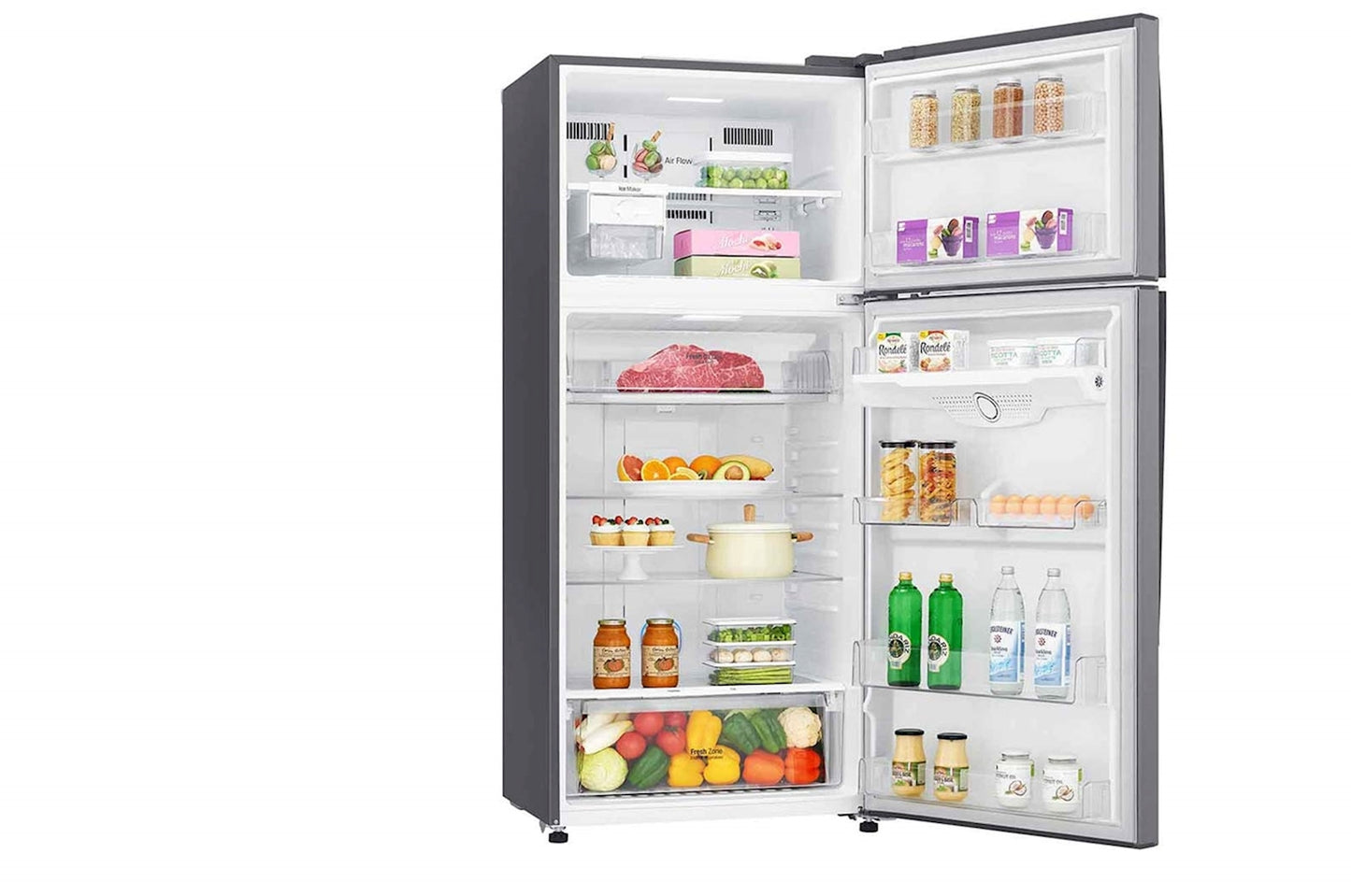 LG Top freezer Refrigerator 547L Gross Capacity, Smart Inverter Compressor, DoorCooling+™, Silver Color