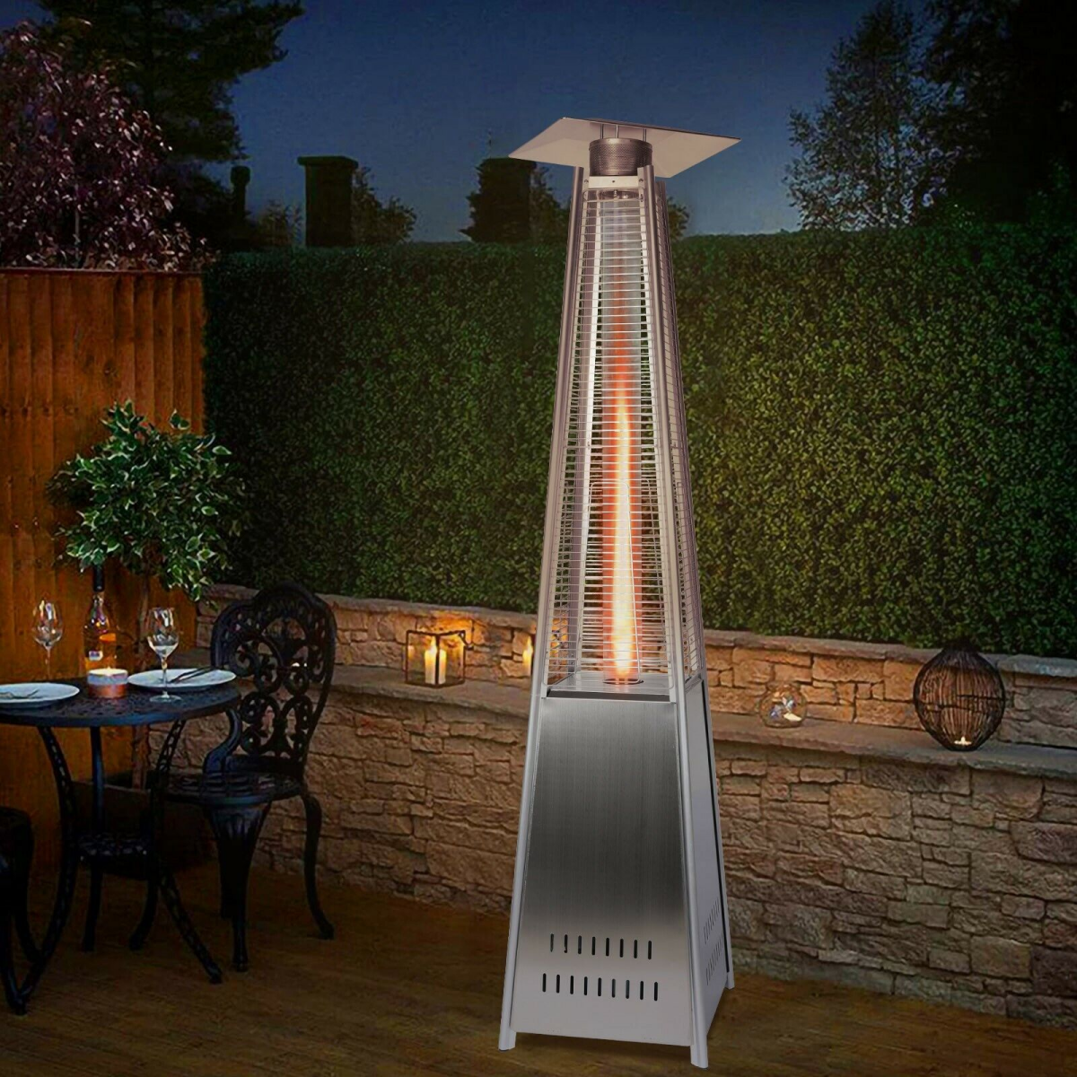 Outdoor Gas Heater Pyramid Tower